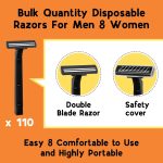 Double-blade disposable razor with safety cap - Image 2