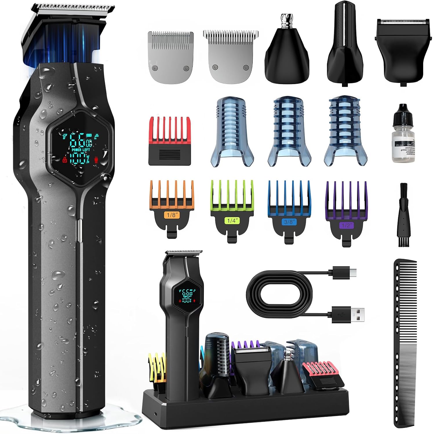 71GsKdteKQL._AC_SL1500_.jpg Magnetic Head IPX7 Waterproof Electric Hair Clipper - Image 1